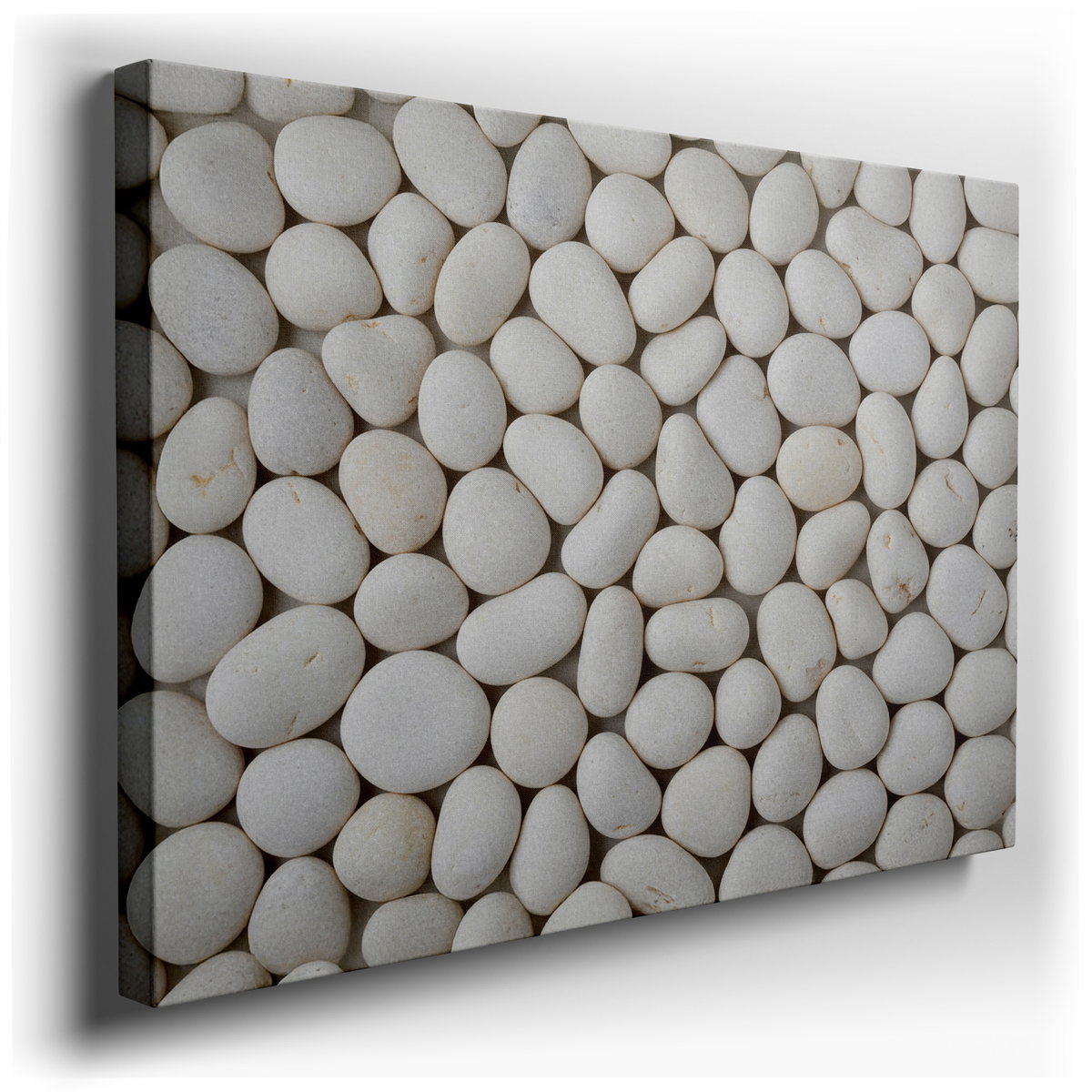 Serene White Pebbles Wall Art - Coastal Decor