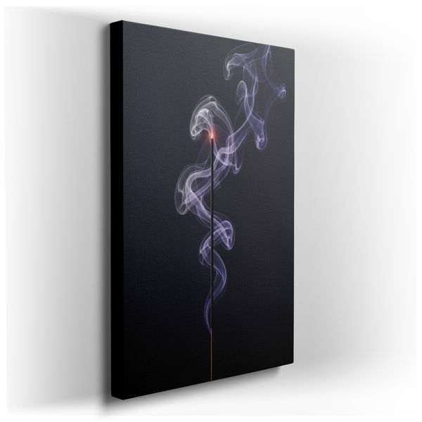 Incense Smoke - Modern Canvas Wall Art