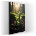 Green Bamboo Shoots Wall Art - Forest Decor
