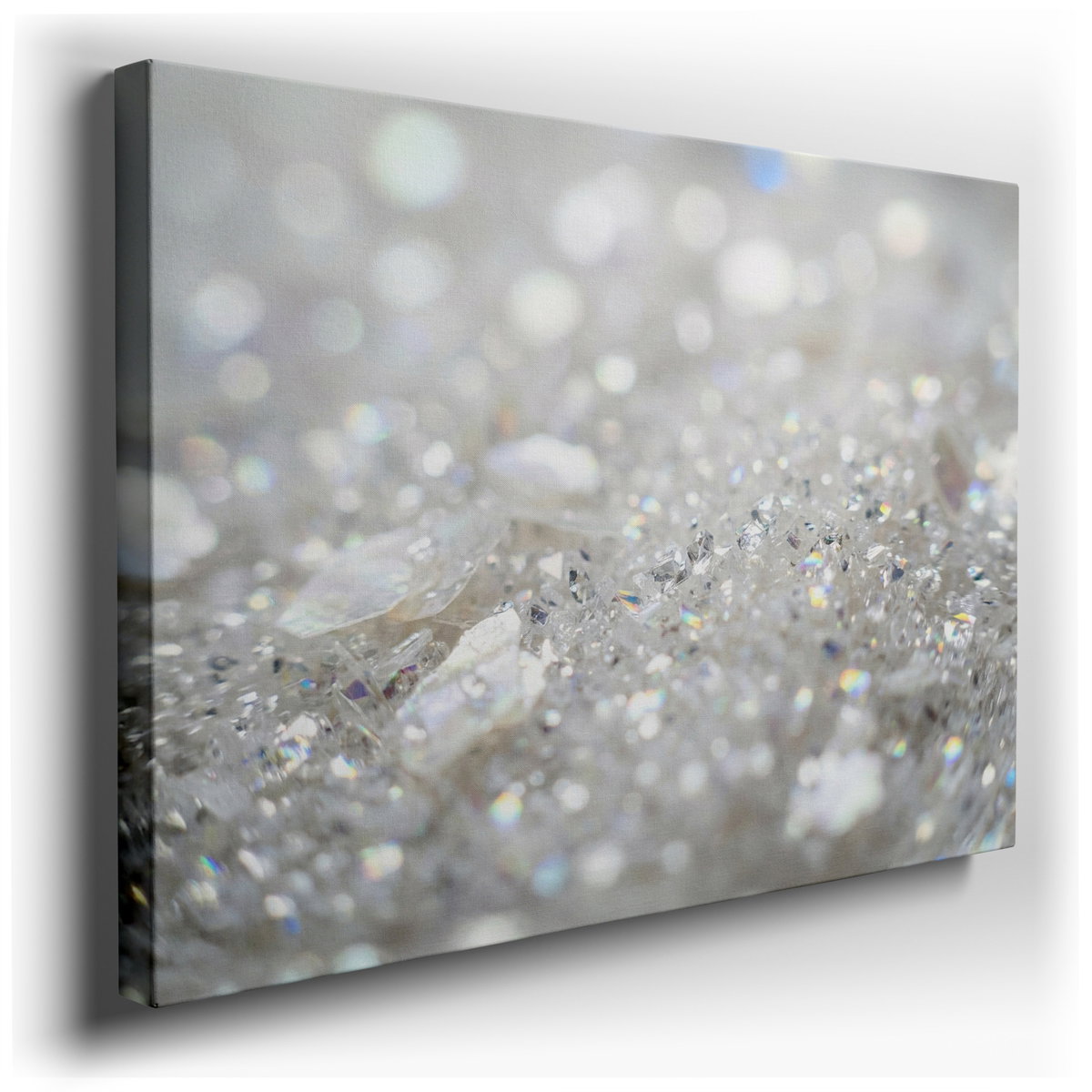 Dazzling Crystal Abstract - Shimmering Canvas Wall Art