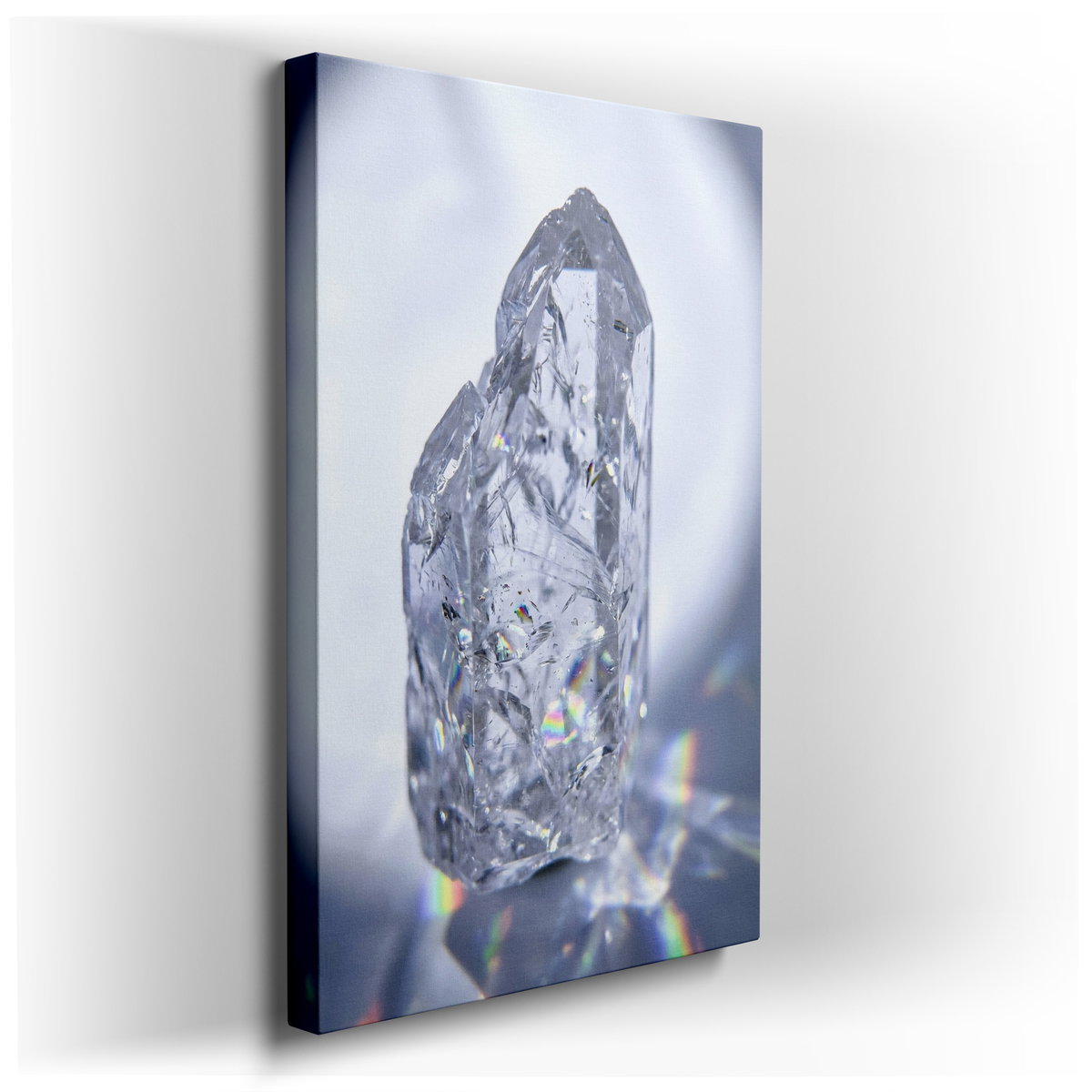 Clear Quartz Crystal - Mineral Canvas Wall Art