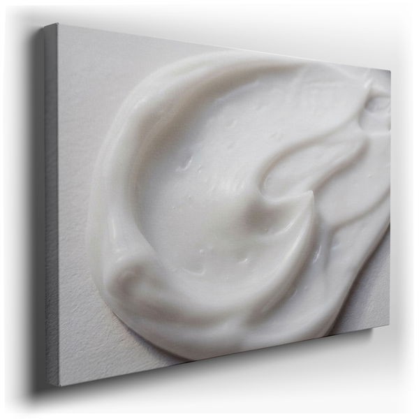Swirls of White Cream Abstract Wall Art