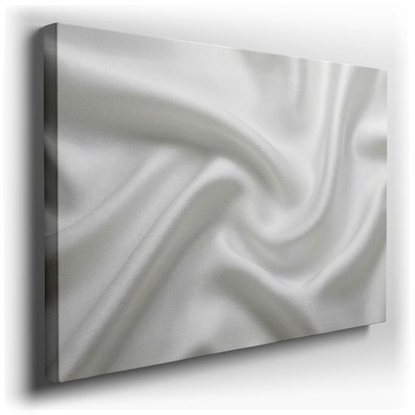 Elegant White Silk Canvas Wall Art - Modern Home Decor