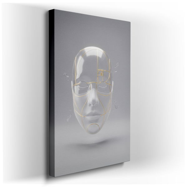 Golden Ratio Mask - Modern Abstract Canvas Wall Art