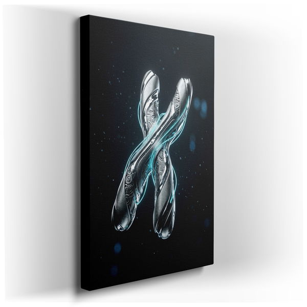 Abstract Metal X Canvas Wall Art - Modern Tech