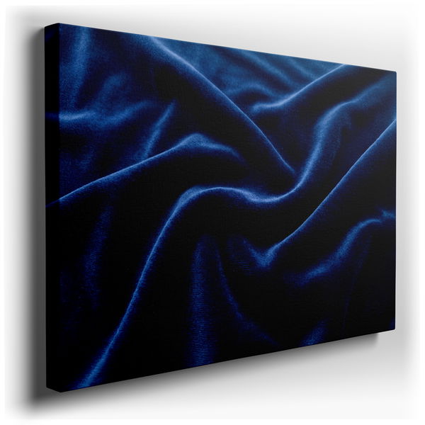 Elegant Blue Velvet Texture - Luxury Canvas Wall Art