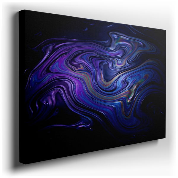 Fluid Abstract - Modern Swirl Canvas Wall Art