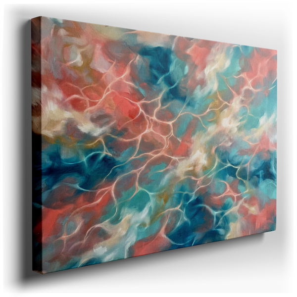 Abstract Water Reflections Canvas Wall Art - Modern Design