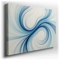 Abstract Blue Swirls Canvas Wall Art - Modern Elegance