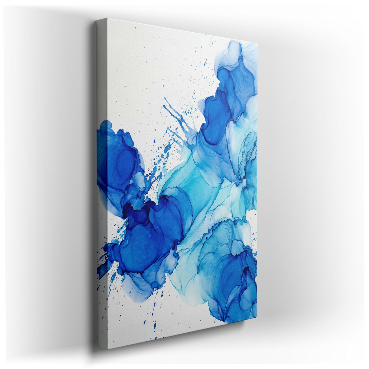 Fluid Blue Abstract - Modern Canvas Wall Art