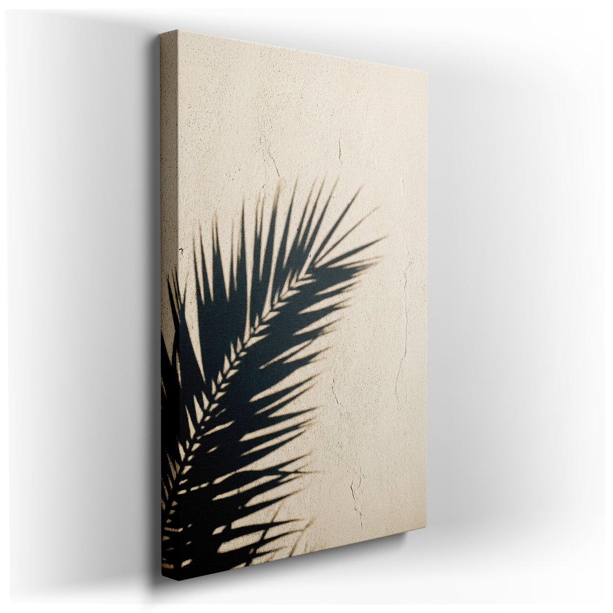 Palm Shadow - Minimalist Tropical Canvas Wall Art