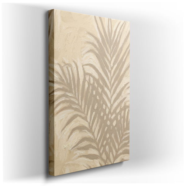 Neutral Palm Leaves - Botanical Canvas Wall Art