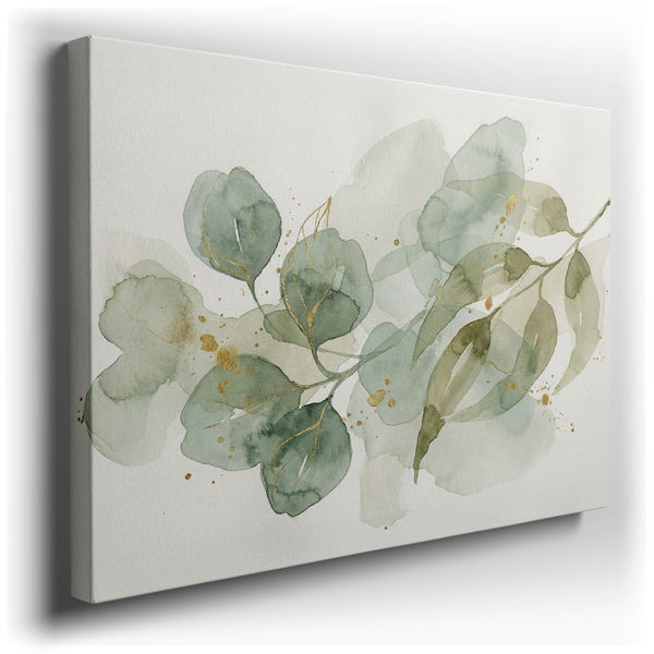 Watercolor Eucalyptus Branch - Botanical Canvas Wall Art