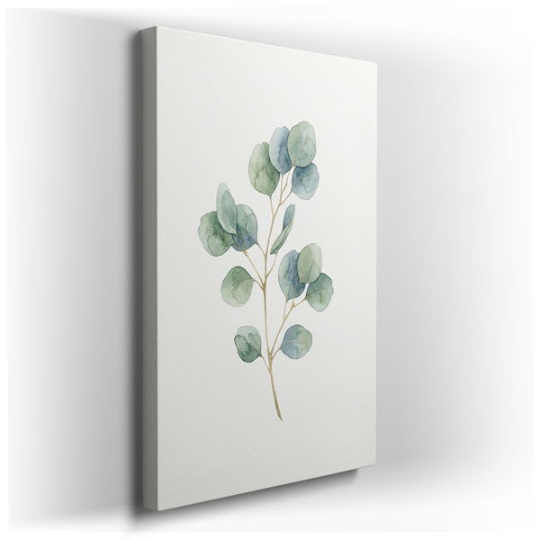 Eucalyptus Watercolor Painting - Botanical Canvas Wall Art