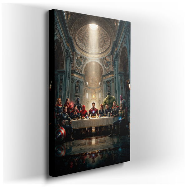 The Last Supper Avengers - Pop Culture Canvas Wall Art