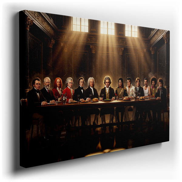 Musical Legends at Dinner Wall Art - Iconic Scene