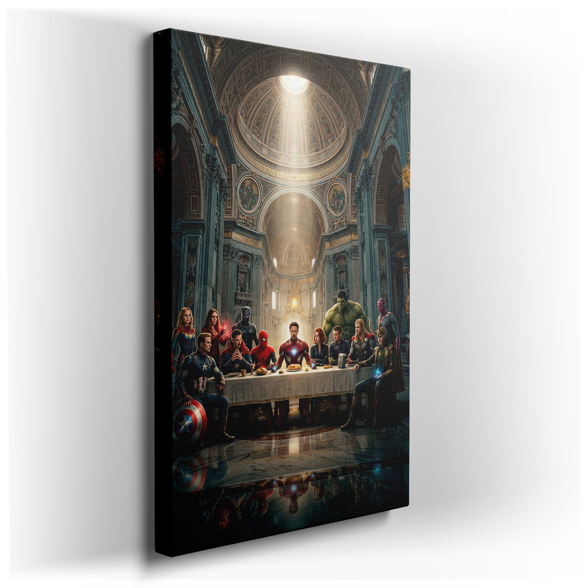 Avengers Last Supper - Superhero Canvas Wall Art