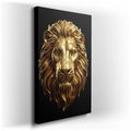 Golden Lion Head - Majestic Animal Wall Decor