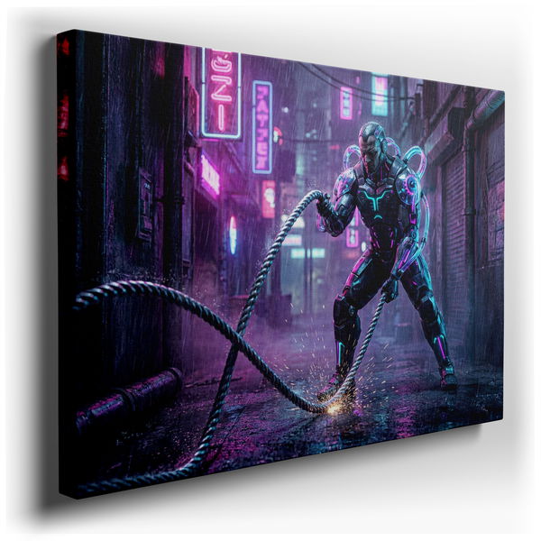 Cyberpunk Athlete - Canvas Wall Art