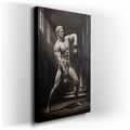 Classical Athlete Weightlifting Sculpture - Canvas Wall Art