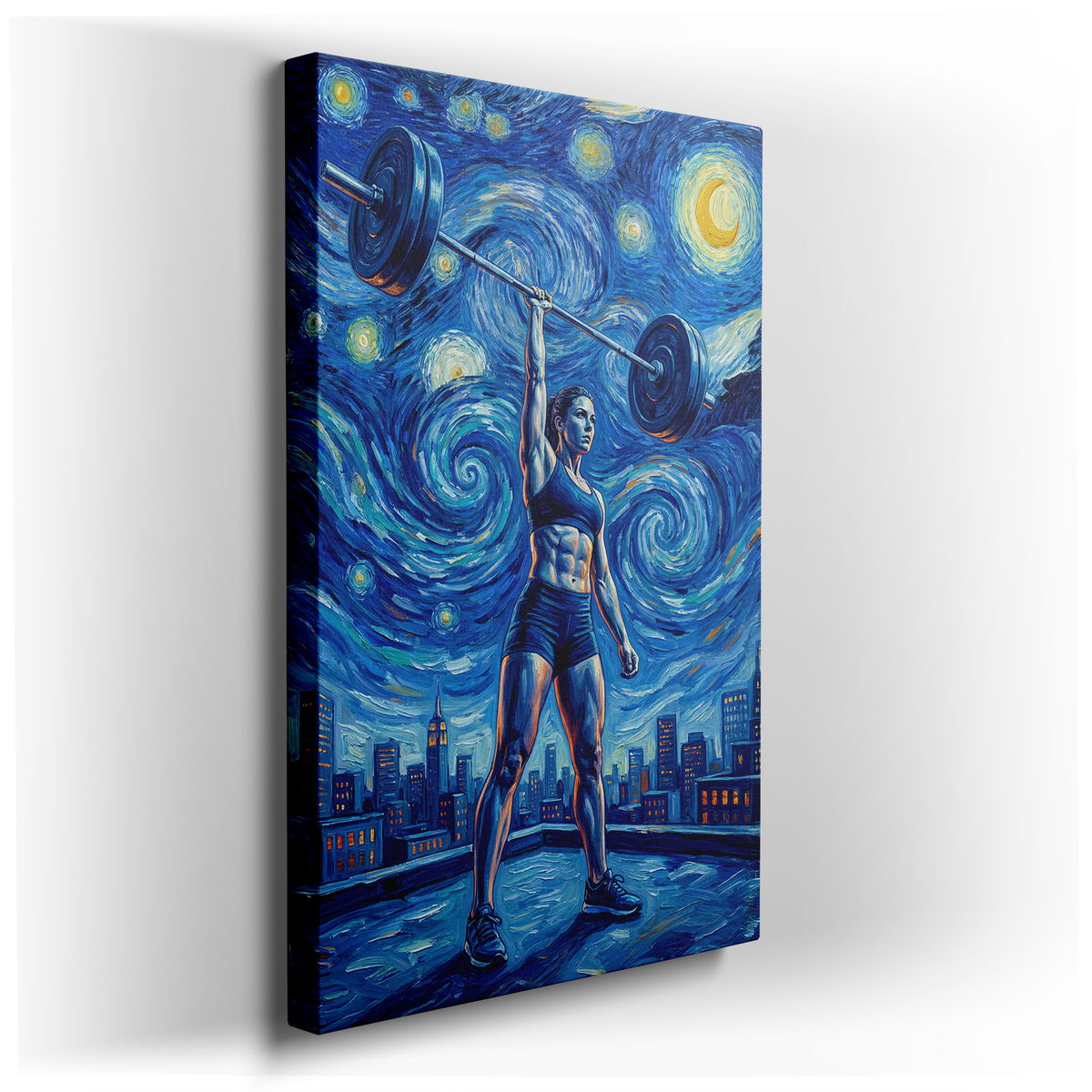 Starry Night Gym - Fitness Inspired Canvas Wall Art