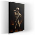 Weightlifting Astronaut - Surreal Space Canvas Wall Art