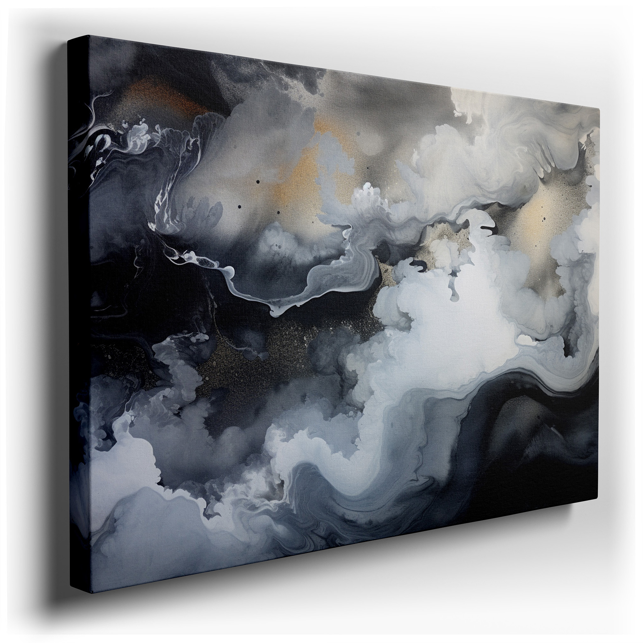 A Captivating Abstract Exploration of Monochrome Feelings and Movement: Large Wall Art, Canvas Wall Art, Wall Decor for