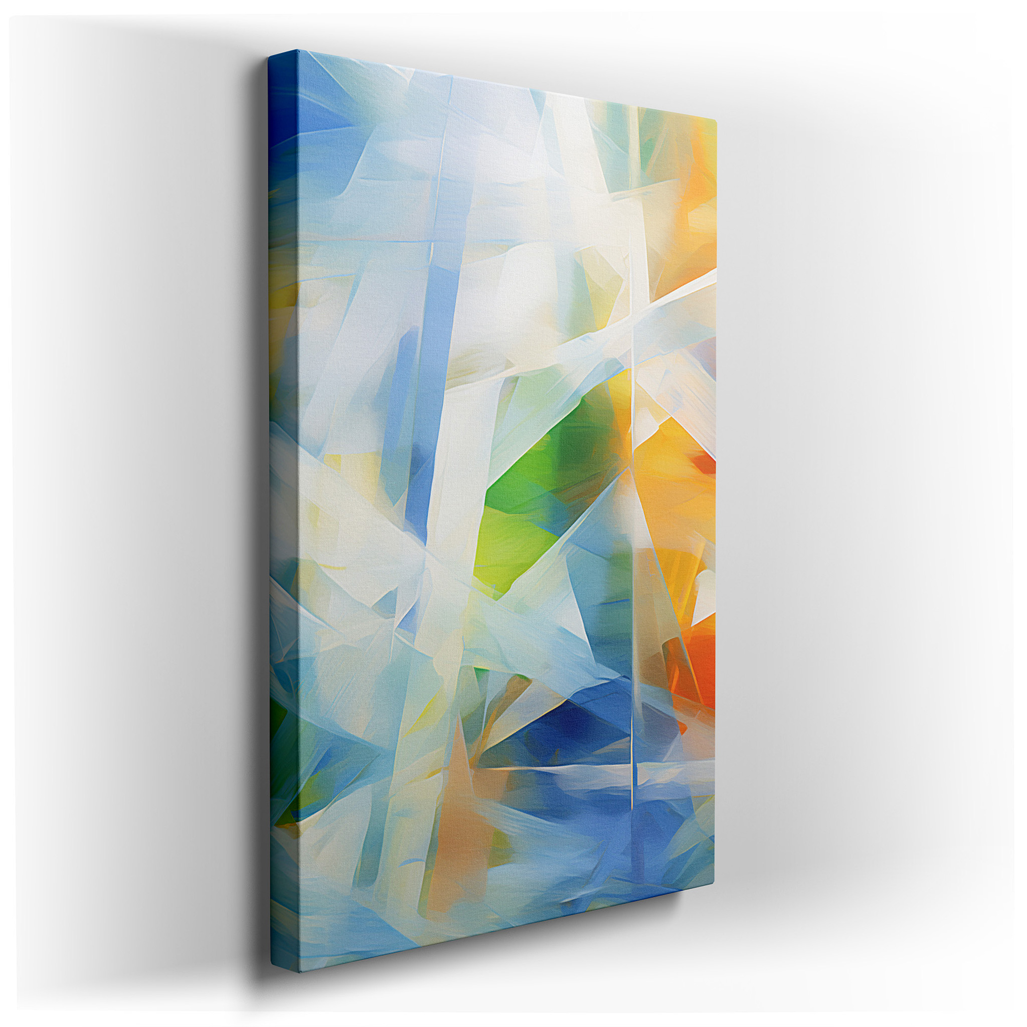 A Celebration of Human Creativity and Emotion: Vibrant Colors and Geometric Shapes in Large Wall Art, Canvas Wall Art,