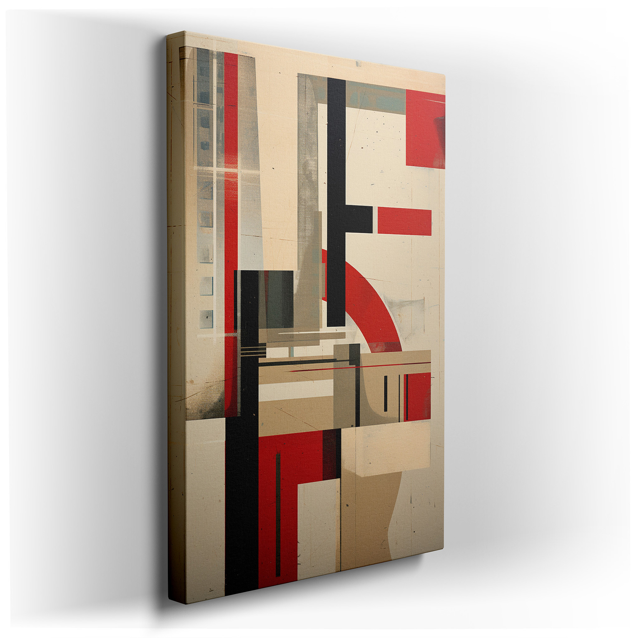 A Composition of Geometric Forms and Bright Hues, Crafting a Visually Captivating and Emotionally Impactful Story Large