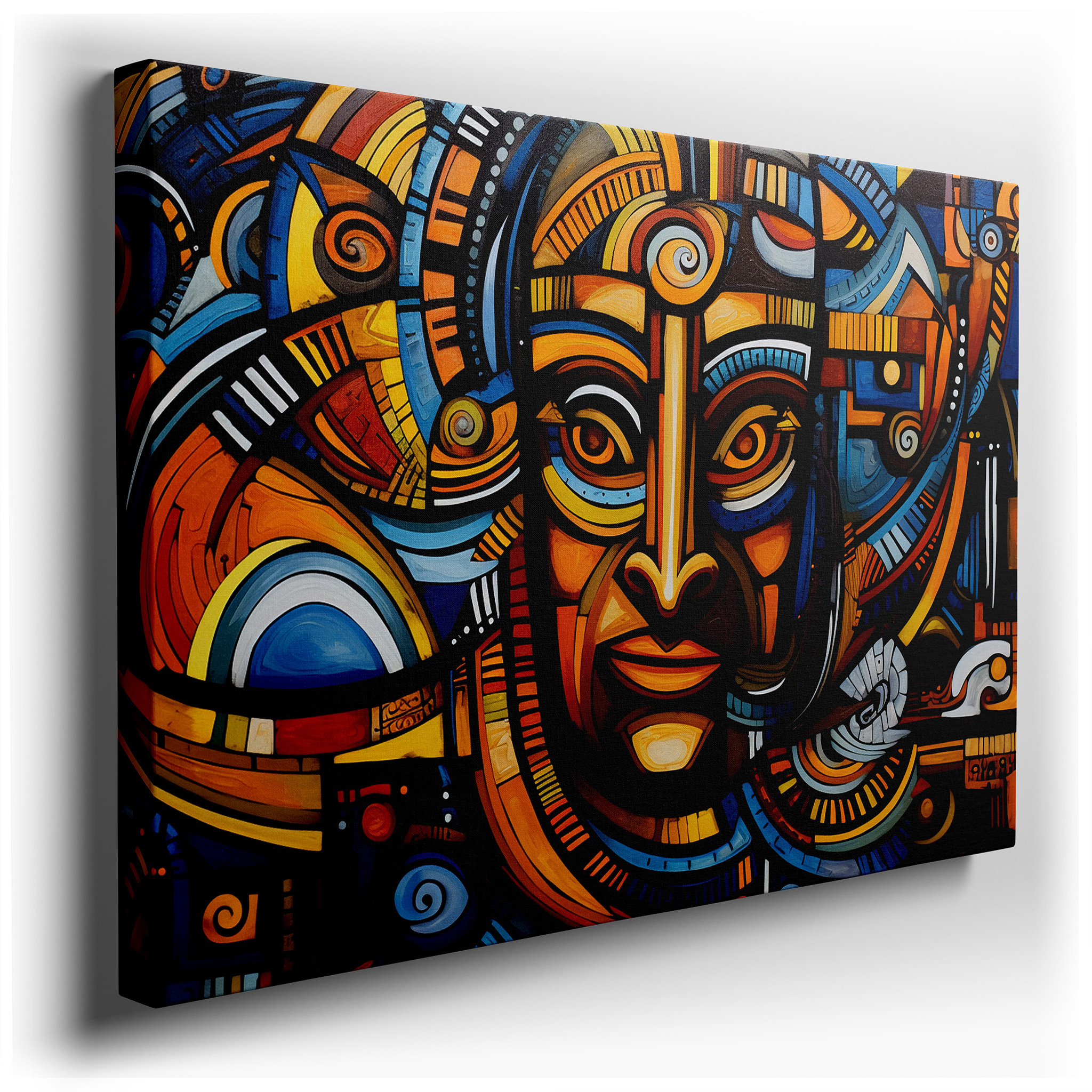 A Rich Mosaic of Cultural Narratives Expressed in Vivid Hues and Detailed Patterns: Large Wall Art, Canvas Wall Art,
