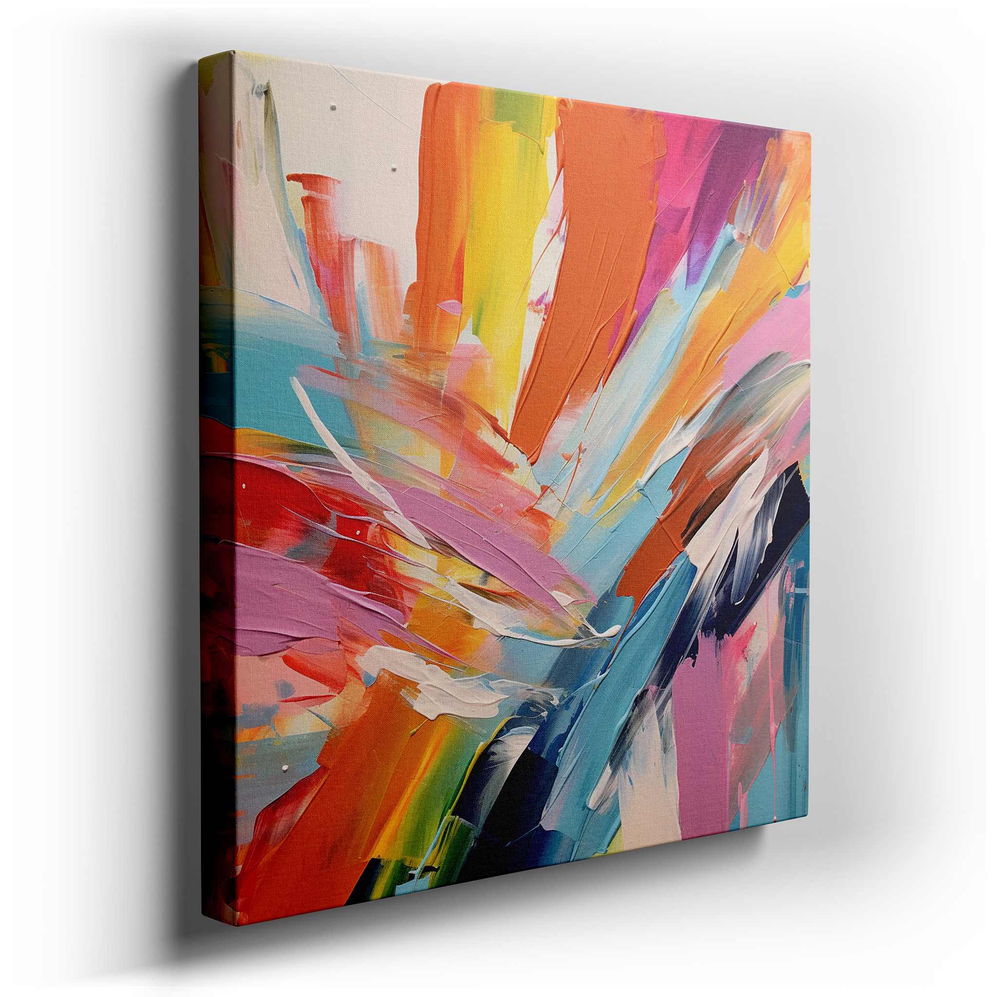 A Vibrant Symphony of Colors: Abstract Expression Through Emotional and Visual Journeys, Featuring Large Canvas Wall
