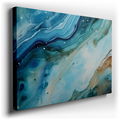 Abstract Ocean Waves Canvas for Artistic Spaces