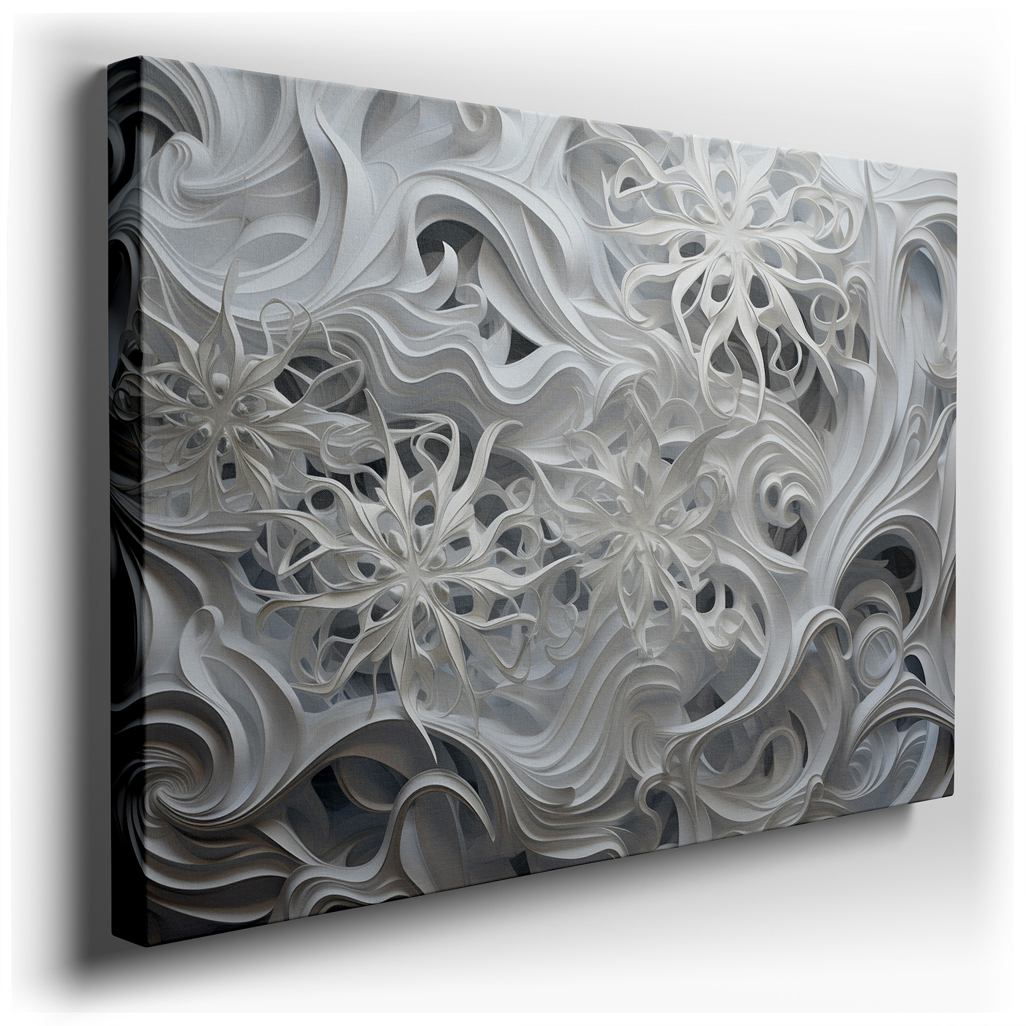 Abstract Floral Elegance and Creativity Dance Large Wall Art, Canvas Wall Art, Wall Decor for Office, Bedroom, and