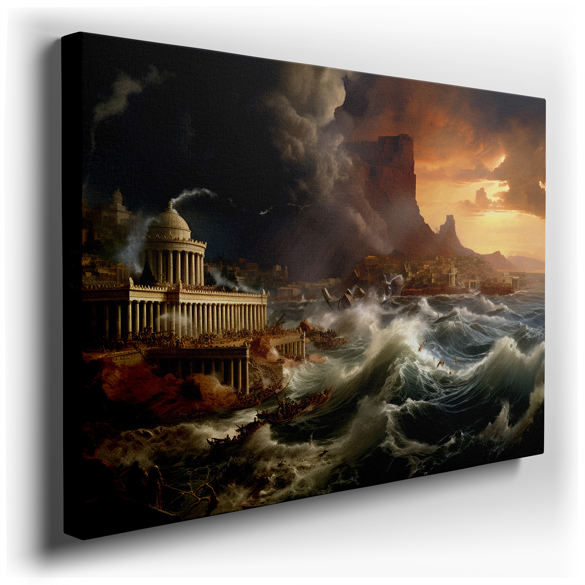 Ancient Spirits and Nature's Fury Clash in a Stormy Seascape Large Wall Art, Canvas Wall Art, Wall Decor for Office and