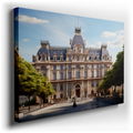 Architectural Majesty - Green and Blue Canvas Wall Art