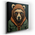 Bear-Themed Wall Art - Urban Elegance Canvas Wall Art