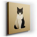 Black and White Elegance - Stylized Cat Wall Art