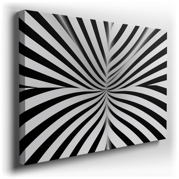 Hypnotic Spiral Abstract Canvas Art for Office Decor