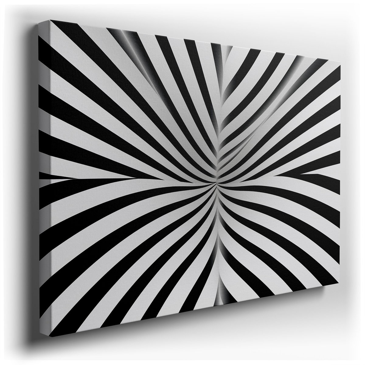 Hypnotic Spiral Abstract Canvas Art for Office Decor