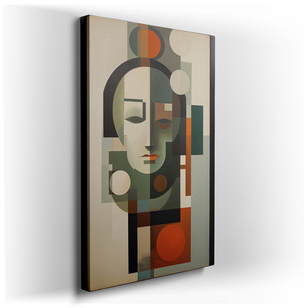 Geometric Shapes and Faces - Large Wall Art