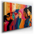 Celebrating Diversity - Colorful Women's Portraits Canvas Wall Art