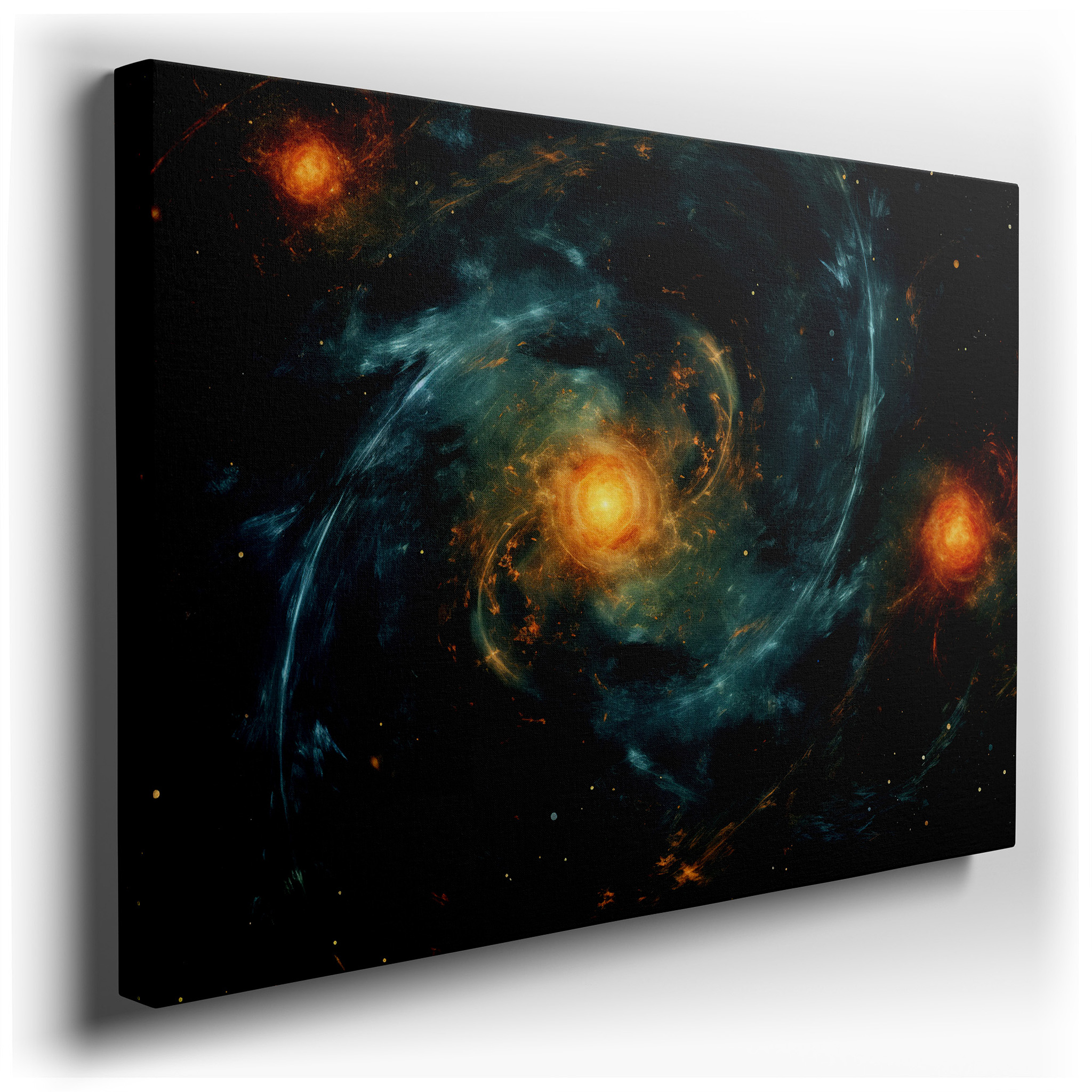 Celestial Masterpiece Featuring Galaxies and Cosmic Energy, Large Canvas Wall Art for Office and Bedroom Decor wrapped