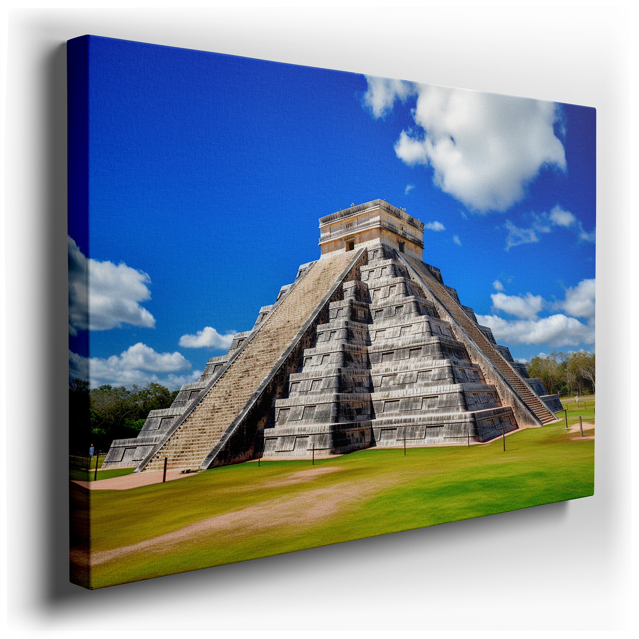 Chichen Itza Majesty - A Celebration of Mayan Ingenuity and the Cycles of Time - Large Wall Art, Canvas Wall Art, Wall