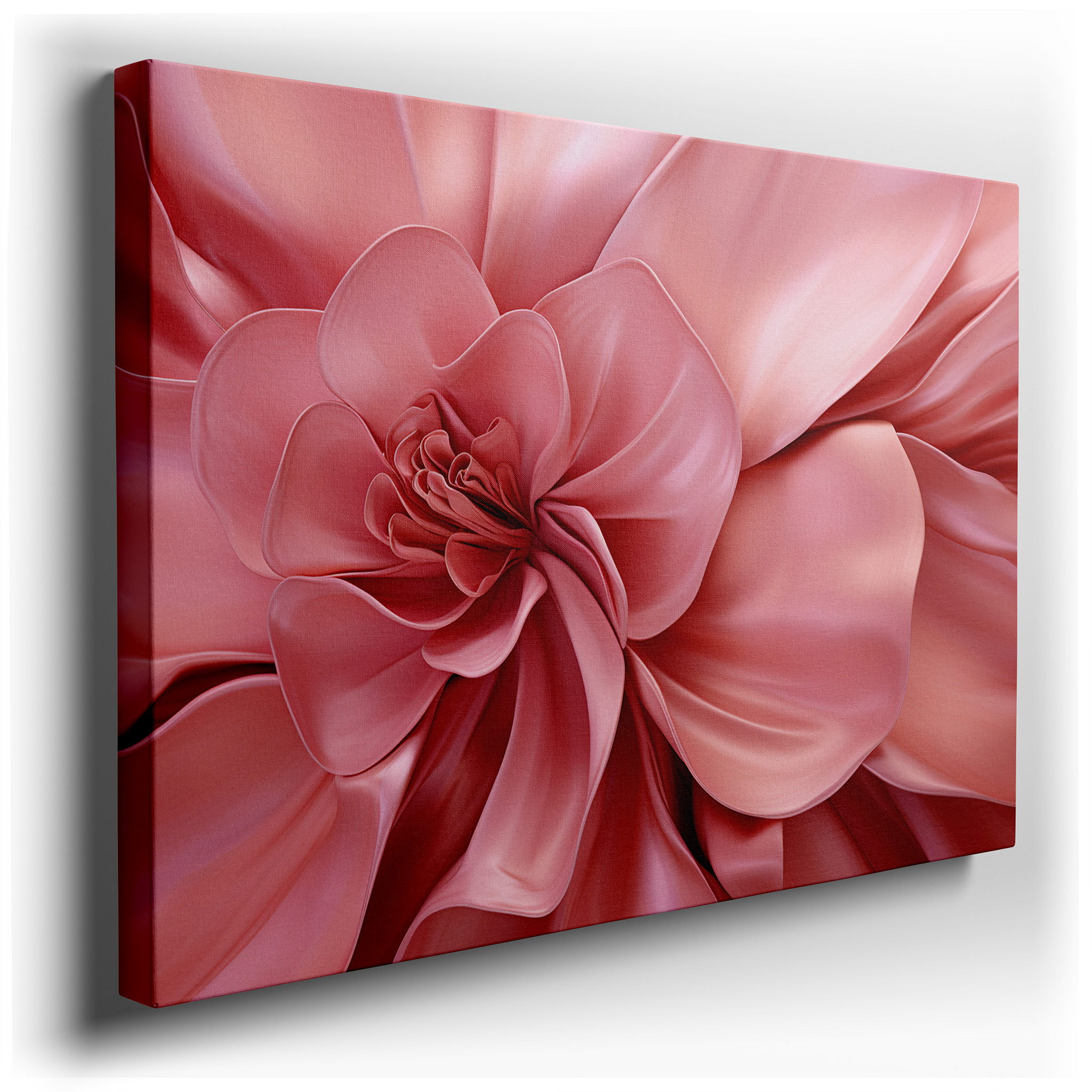 Close - Up of Ethereal Pink Petals: Tranquil Floral Elegance, Large Canvas Wall Art for Office and Bedroom Decor
