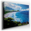 Coastal Tranquility - Vibrant Ocean Waves Canvas Wall Art