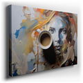 Coffee Break on an Artist's Palette - Abstract Canvas Wall Art