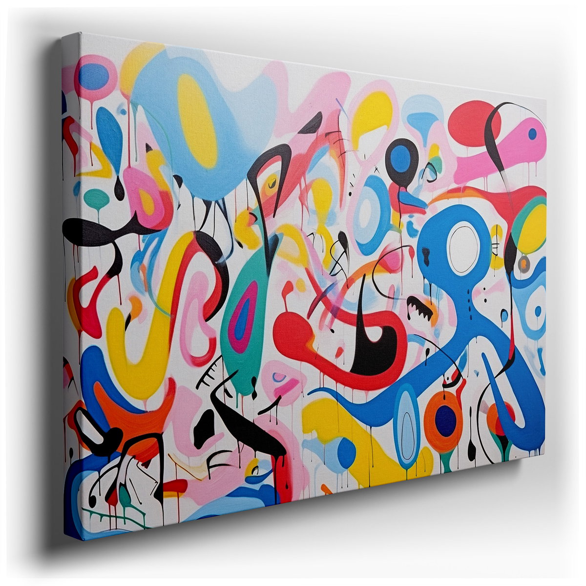Colorful Abstract Exploration in Color and Motion - Canvas Art