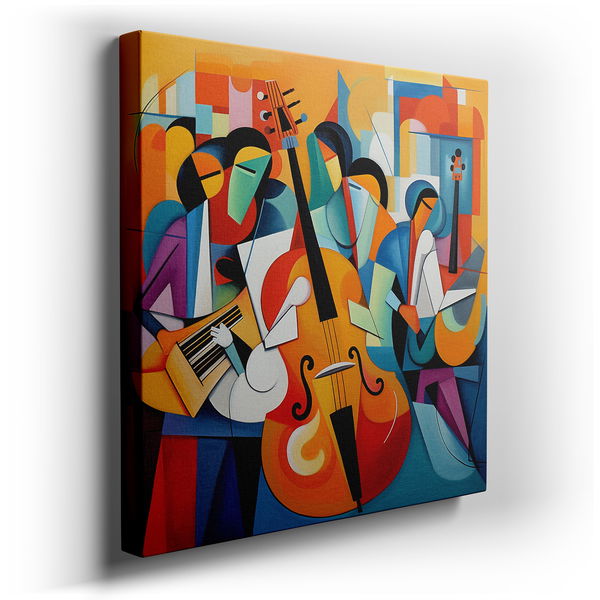 Colorful Abstract Music Performance - Large Canvas Art