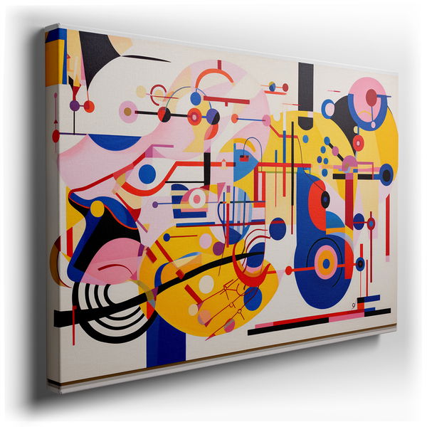 Colorful Geometric Shapes - Bold Canvas Wall Art