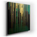 Vivid Green and Gold Lines Wall Art